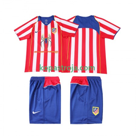 Billiga Fotbollströjor Atlético Madrid 2004 Retro Barn Hemma tröja 2005 Kortärmad